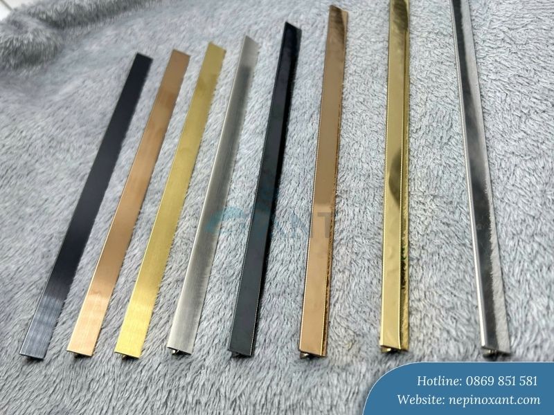 Mẫu nẹp inox chữ T cho sàn gỗ